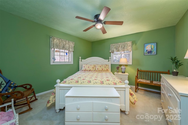 52 Oakhurst Rd, Arden, NC 28704 - bedroom featuring light carpet, a ceiling fan, and baseboards