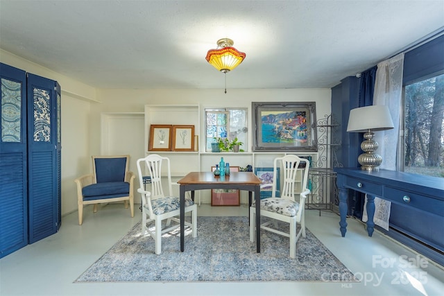 52 Oakhurst Rd, Arden, NC 28704 - dining space featuring finished concrete floors and healthy amount of natural light