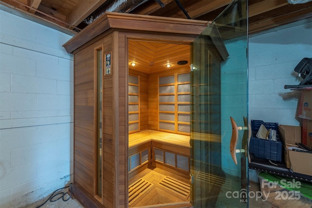 52 Oakhurst Rd, Arden, NC 28704 - sauna featuring concrete block wall