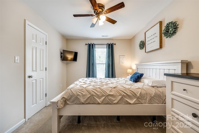 1206 Craig Ave, Lancaster, SC 29720 - carpeted bedroom with ceiling fan and baseboards
