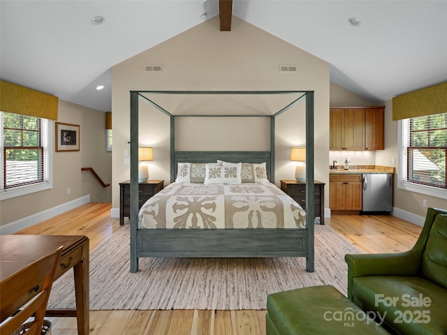 24 Deep Creek Trl, Arden, NC 28704 - bedroom with refrigerator, light wood finished floors, and baseboards