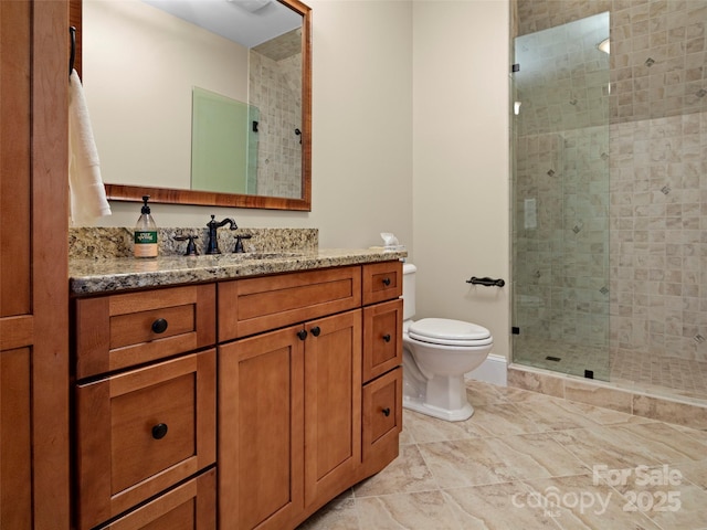 24 Deep Creek Trl, Arden, NC 28704 - full bath featuring toilet, a stall shower, and vanity