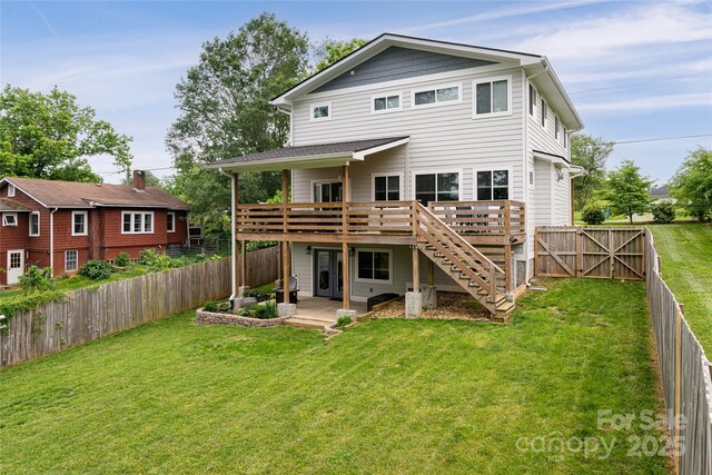 307 Hazel Mill Rd, Asheville, NC 28806 - back of house featuring a deck, stairs, and a patio area