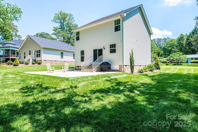 2045 13th St NE Unit 3, Hickory, NC 28601 - rear view of property featuring crawl space, a patio area, and a yard