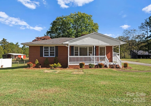5170 Woodleaf Rd, Salisbury, NC 28147 - view of front of house with brick siding and covered porch