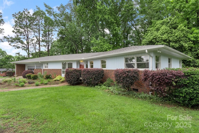 2666 Providence Dr, Gastonia, NC 28052 - ranch-style home with brick siding and a front lawn