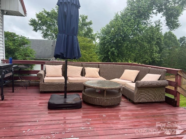 23 Pearl St, Granite Falls, NC 28630 - deck with an outdoor hangout area
