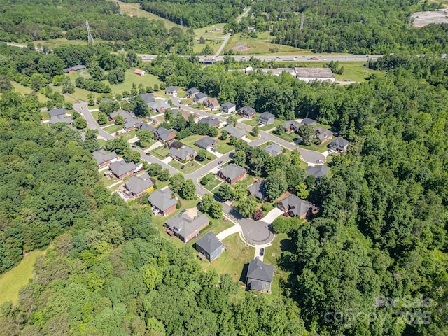 3917 Erskine Woods Dr, Bessemer City, NC 28016 - aerial view of property and surrounding area featuring a forest