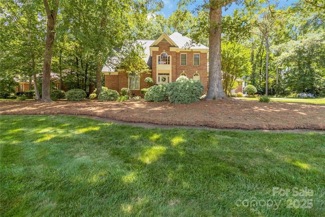 1520 Cureton Dr, Rock Hill, SC 29732 - colonial home with a front lawn and brick siding