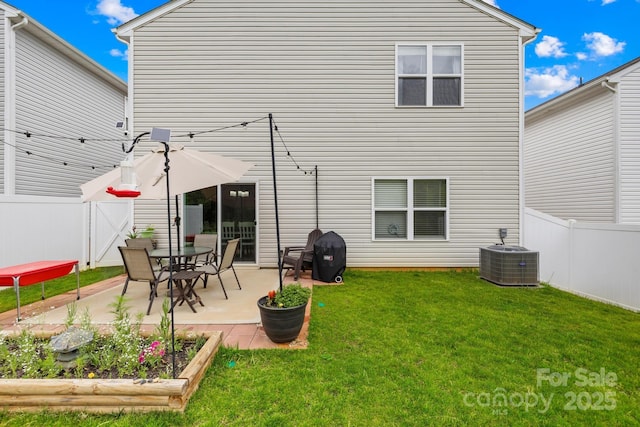 5204 Belstone Ln, Charlotte, NC 28215 - rear view of house with a patio, central air condition unit, and a gate