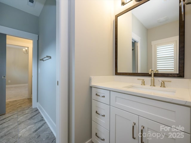 9426 Greyson Ridge Dr, Charlotte, NC 28277 - bathroom with vanity and baseboards