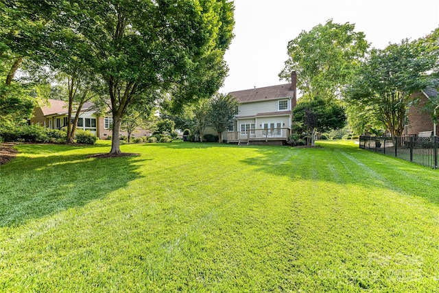 4637 Shannamara Dr, Matthews, NC 28104 - view of yard featuring a wooden deck