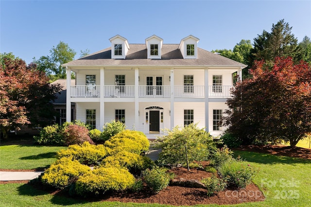 55 Foster Estate Dr, Asheville, NC 28806 - view of front of property with a front lawn and a balcony