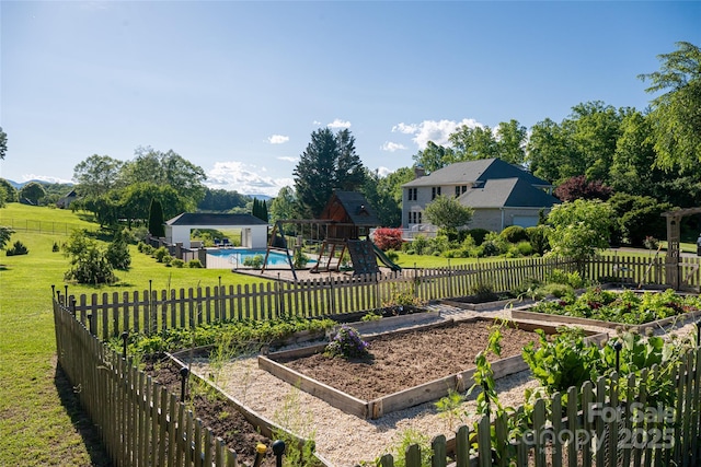 55 Foster Estate Dr, Asheville, NC 28806 - view of yard featuring a vegetable garden