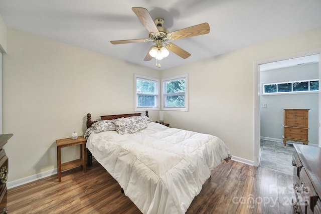 842 Cherry Rd S, Rock Hill, SC 29732 - bedroom with wood finished floors and a ceiling fan