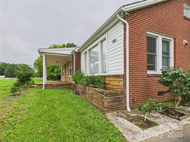 3055 16th St NE, Hickory, NC 28601 - view of home's exterior with a yard and brick siding