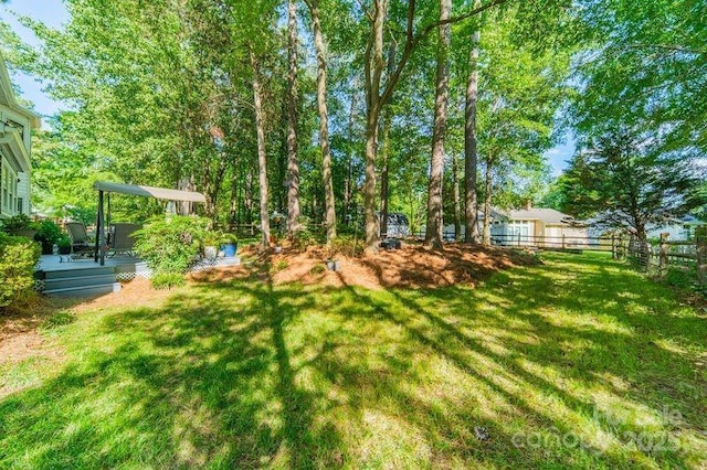 9920 White Cascade Dr, Charlotte, NC 28269 - view of yard featuring a deck