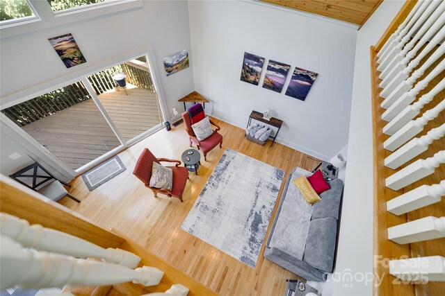 21 Kylie Grace Ln, Candler, NC 28715 - living area with wood finished floors and baseboards