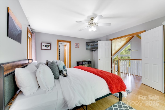 21 Kylie Grace Ln, Candler, NC 28715 - bedroom with wood finished floors and a ceiling fan