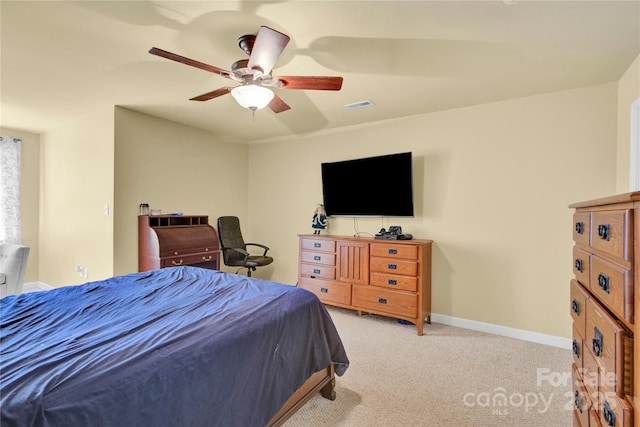 267 Ikerd Dr SE, Concord, NC 28025 - bedroom featuring light carpet and a ceiling fan