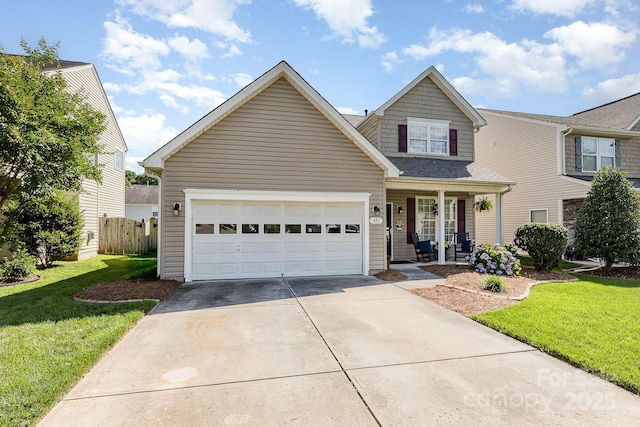 411 Summergate Dr Unit 78, Winston Salem, NC 27103 - traditional-style house featuring covered porch, driveway, and an attached garage
