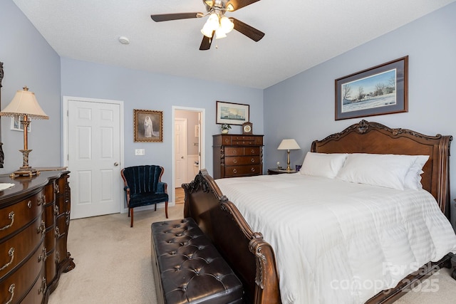 411 Summergate Dr Unit 78, Winston Salem, NC 27103 - bedroom with light colored carpet and ceiling fan