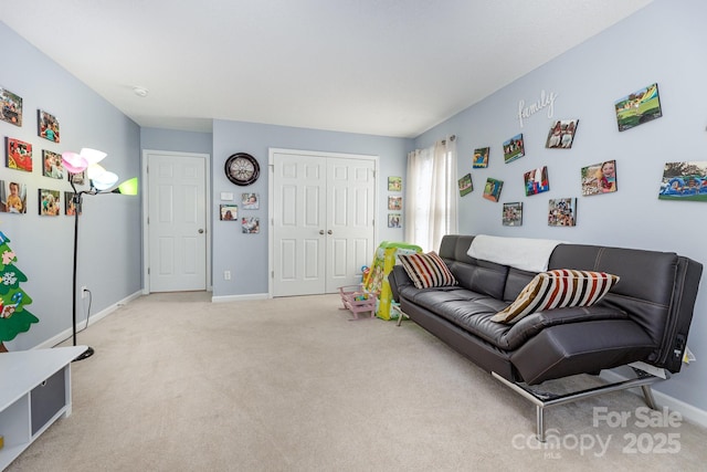 411 Summergate Dr Unit 78, Winston Salem, NC 27103 - living room featuring carpet and baseboards