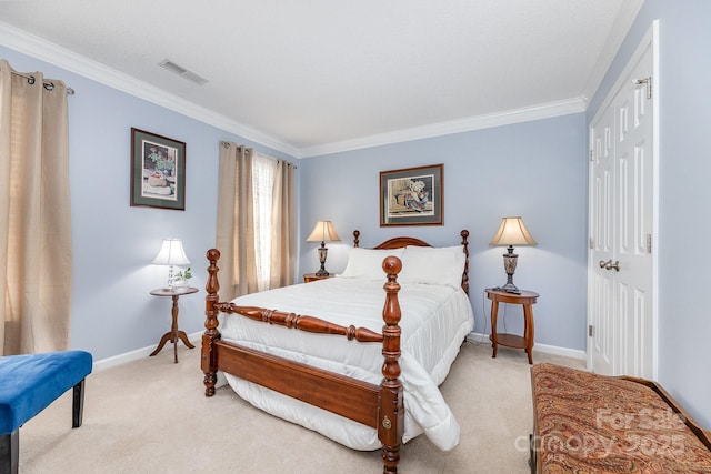 411 Summergate Dr Unit 78, Winston Salem, NC 27103 - bedroom featuring ornamental molding, light carpet, and baseboards