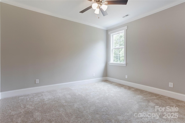 501 Old Speedway Dr NW Unit 1, Concord, NC 28027 - empty room with baseboards, ceiling fan, carpet floors, and ornamental molding