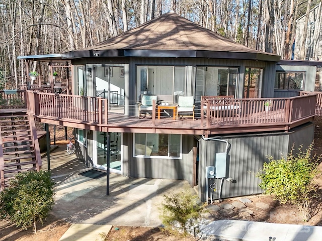 2143 Manawa Ln, Tega Cay, SC 29708 - back of property with a wooden deck and a patio