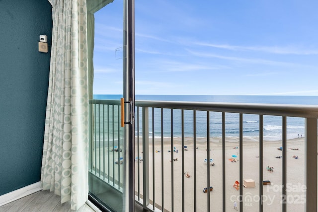 9550 Shore Dr Unit 930, Myrtle Beach, SC 29572 - balcony featuring view of water and beach