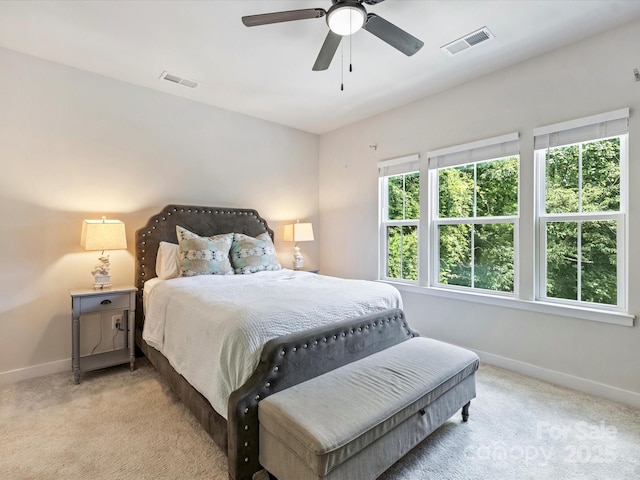 513 Cubitt Ct, Charlotte, NC 28205 - bedroom featuring baseboards, carpet flooring, and a ceiling fan