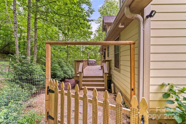 32 Evita Cove Rd, Weaverville, NC 28787 - view of wooden terrace