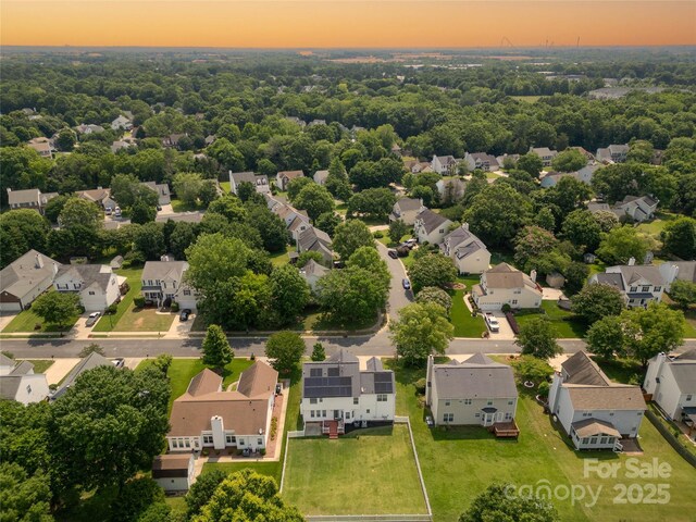 12303 Shadow Ridge Ln, Charlotte, NC 28273 - aerial view at dusk of a residential view