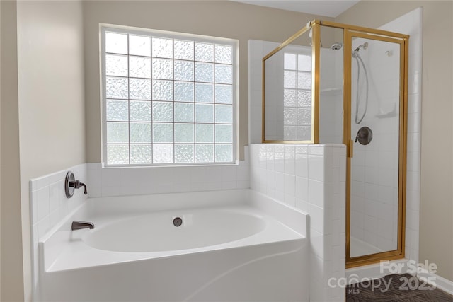 12303 Shadow Ridge Ln, Charlotte, NC 28273 - full bathroom with a garden tub and a shower stall
