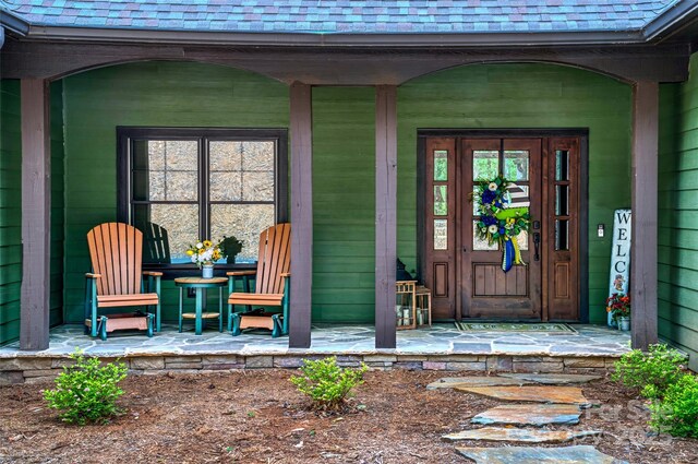 1003 Glory Dr Unit 60, Morganton, NC 28655 - entrance to property with a shingled roof and a porch
