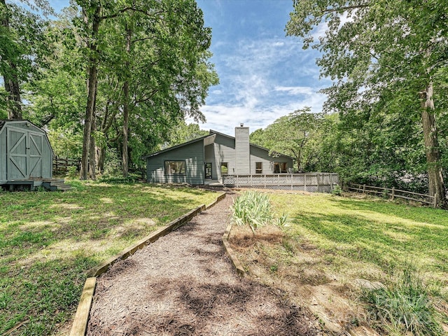 3531 Bon Rea Dr, Charlotte, NC 28226 - view of yard with a wooden deck