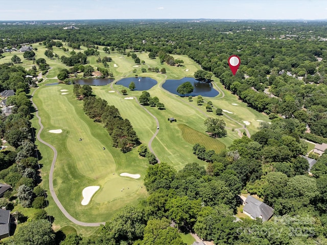 3531 Bon Rea Dr, Charlotte, NC 28226 - aerial overview of property's location with a nearby body of water and a golf course