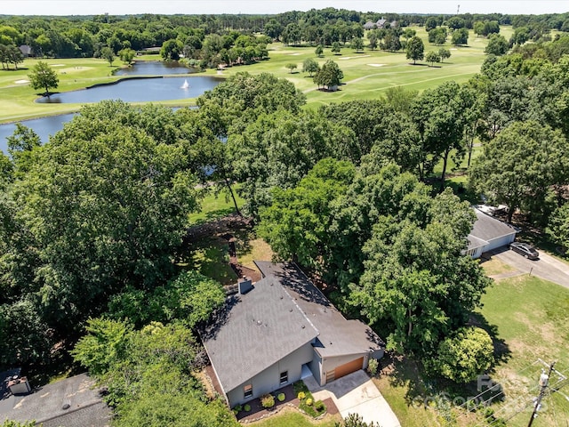 3531 Bon Rea Dr, Charlotte, NC 28226 - bird's eye view of a nearby body of water, a local golf course, and a tree filled landscape