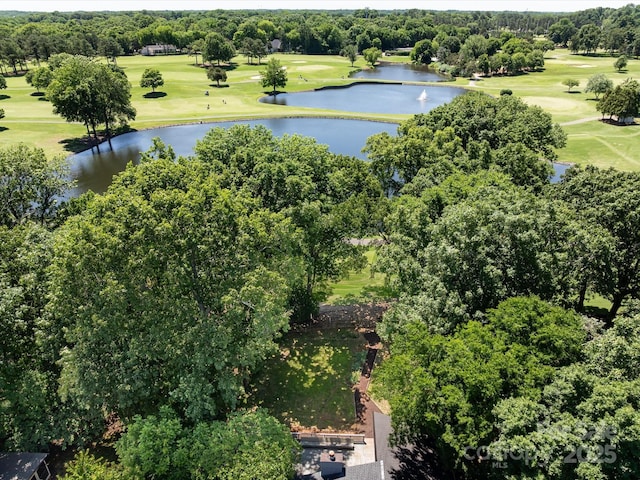 3531 Bon Rea Dr, Charlotte, NC 28226 - bird's eye view of a nearby body of water, a golf club, and a tree filled landscape