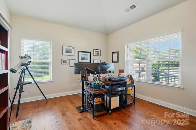141 Tall Fern Loop, Mooresville, NC 28117 - office with baseboards, wood-type flooring, and plenty of natural light