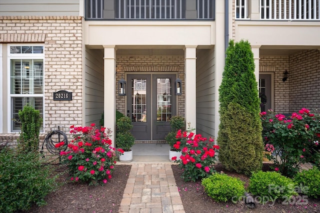 20216 Shaffer Bach Ln, Charlotte, NC 28277 - view of exterior entry featuring brick siding and covered porch