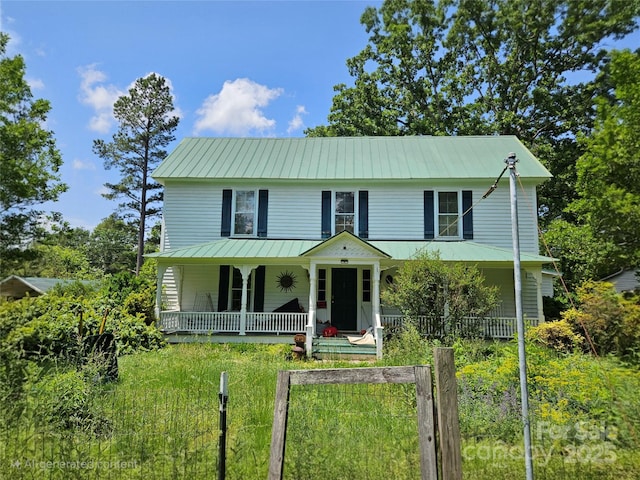 368 Settlemyre Rd, Morganton, NC 28655 - view of front of property featuring a porch and metal roof