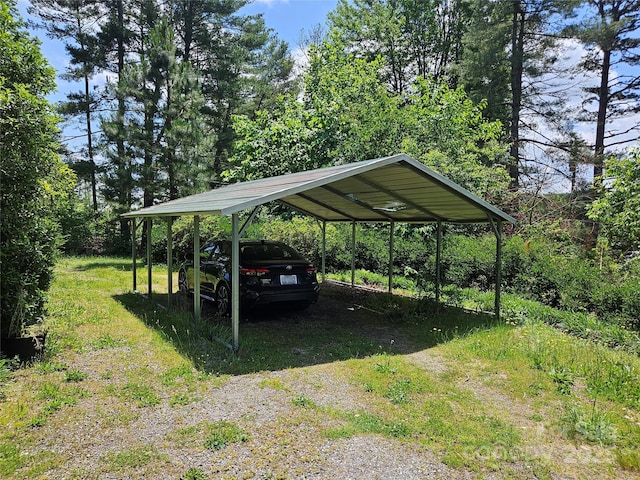 368 Settlemyre Rd, Morganton, NC 28655 - view of parking featuring a detached carport and driveway