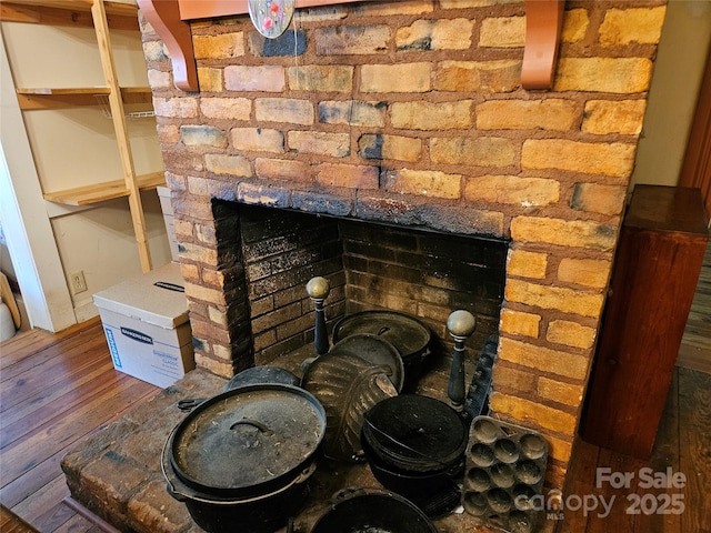 368 Settlemyre Rd, Morganton, NC 28655 - detailed view of a fireplace and wood finished floors