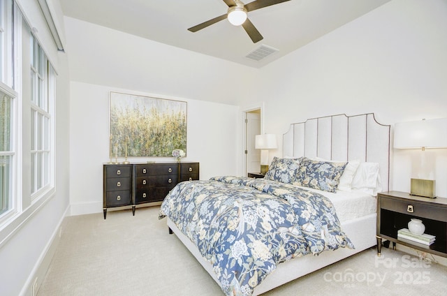 2270 New Gray Rock Rd, Fort Mill, SC 29708 - bedroom featuring multiple windows, carpet floors, baseboards, and a ceiling fan