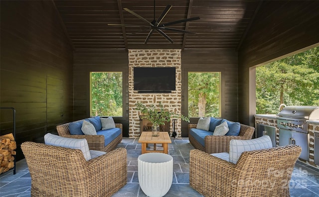 2270 New Gray Rock Rd, Fort Mill, SC 29708 - view of patio featuring an outdoor hangout area and a ceiling fan