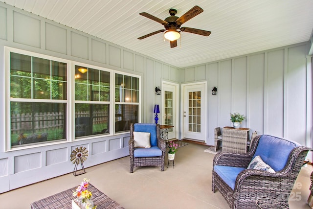 1155 Rudder Cir, Salisbury, NC 28146 - view of patio featuring ceiling fan
