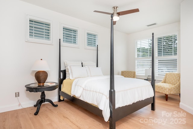 14923 Almondell Dr, Huntersville, NC 28078 - bedroom featuring light wood-style flooring, baseboards, and a ceiling fan