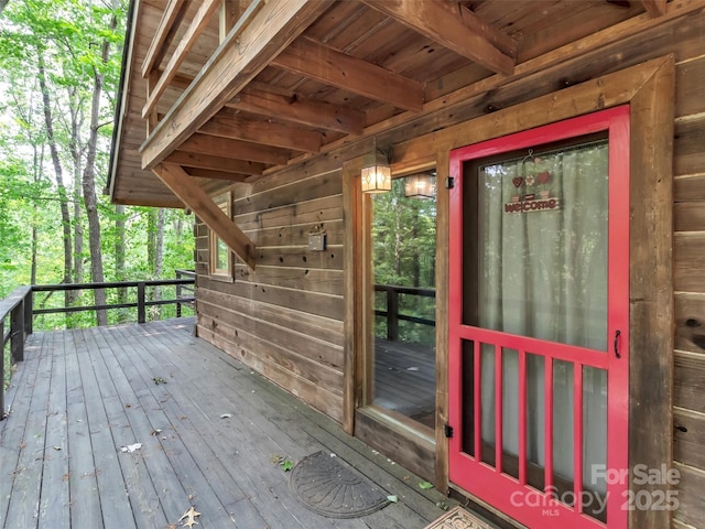 429 Biodome Dr, Waynesville, NC 28785 - view of wooden terrace